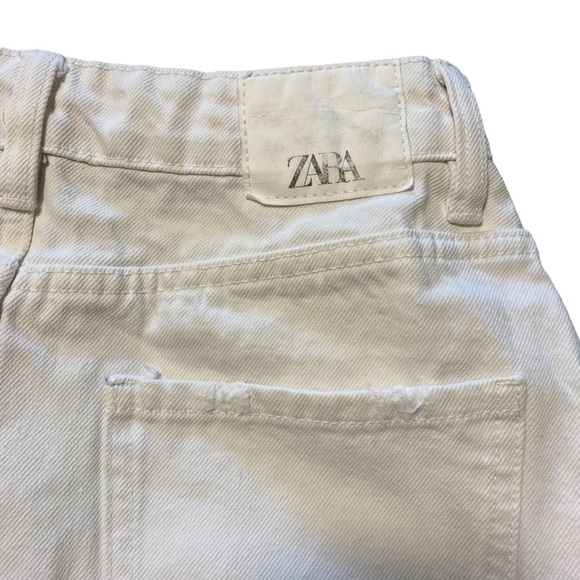 ZARA White Denim Mini Skirt - Picture 7 of 9